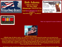 Tablet Screenshot of adamsguns.com